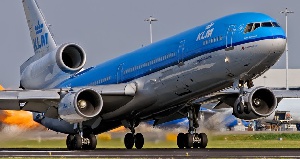 A KLM flight