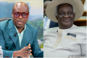 Paul Adom-Otchere (L) has dragged Prof Kwamena Ahwoi (R) into suggestions that he is not a lawyer Paul Adom-Otchere (L) has dragged Prof Kwamena Ahwoi (R) into suggestions that he is not a lawyer