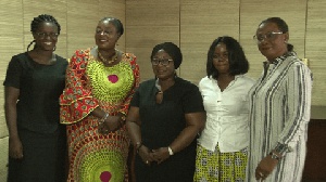 Akosua Frema Osei-Opare with LOC members