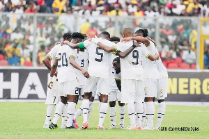 Black Stars players before a game