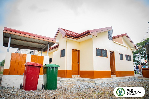 The newly built toilet facility for the school