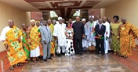 Members of Council of State in a pose with President Mahama