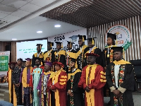 Joseph Cudjoe with the graduating class of SIIMT