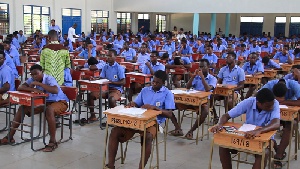 File photo of students taking the WASSCE