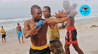 Solomon Ametepey during one of his training sessions