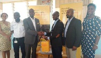 MTN team presenting the equipment to GNA