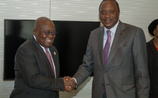 President Nana Addo Dankwa Akufo-Addo with President Uhuru Kenyatta