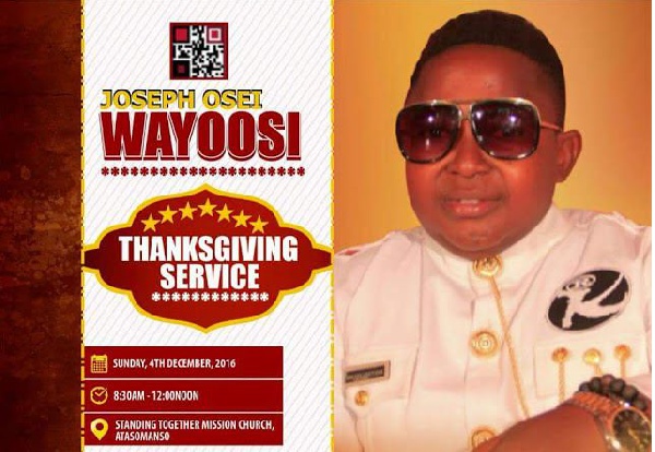 Wayoosi's Thanksgiving Service details