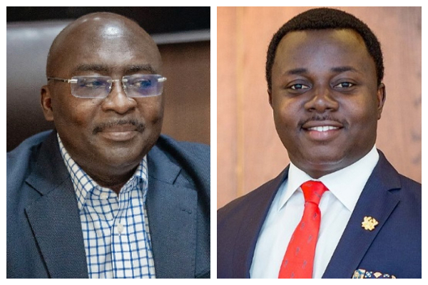 A photo collage of Dr Mahamudu Bawumia and Rev John Ntim Fordjour