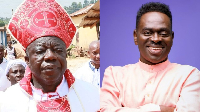 Bishop JY Adu (L) claims Yaw Sarpong (R) was cursed over unpaid debt