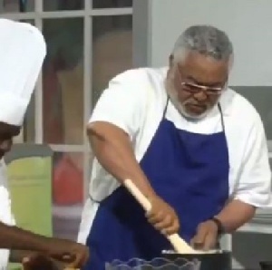 Former President Jerry John Rawlings on the Dining with Cook and Braggarts show