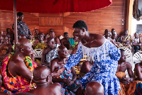 Afua Asantewaa during her visit to the Manhyia Palace