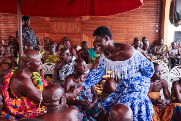 Afua Asantewaa during her visit to the Manhyia Palace