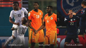 The Ayew brothers (L), the Toure brothers (M) and the Hernandez brothers (R)