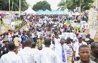 File photo: A group of NPP supporters at a party function