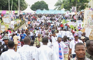 File photo: A group of NPP supporters at a party function