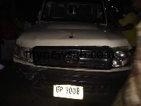The Toyota land cruiser with registration number GP 3008 rammed into a mini passenger Urvan