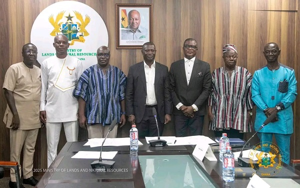 Emmanuel Armah-Kofi Buah with the newly elected board members