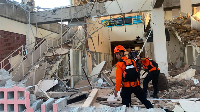 The Lorens Say Port in Maumere is among the buildings damaged by the earthquake