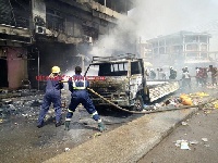 Traders blame truck driver for fire