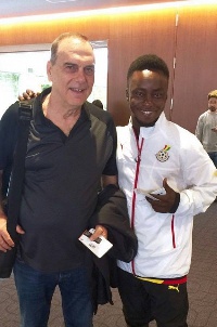 Ghana coach Avram Grant with Samuel Tetteh of WAFA