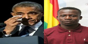 President Barack Obama and Kenneth Gyamerah