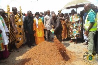 President Akufo-Addo cut sod for the Phase 2 of the Kumasi airport on Wednesday