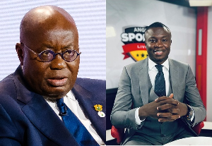 President Akufo-Addo and Ace sports journalist, Saddick Adams