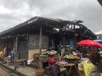 A picture of the dilapidated Sekondi market