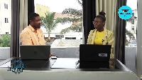 Mawuli Ahorlumegah and Stella Dziedzorm Sogli speaking on BizTech
