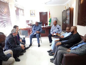 Isaac Asiamah in meeting with the delegation from Barcelona