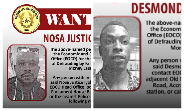 The two men are wanted by the EOCO for various crime-related issues