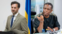 Heorhii Tykhyi (L) rejects Kwesi Pratt’s (R) terror claims on Ghana killings