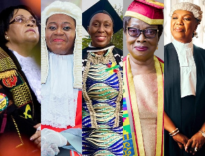 L-R: Joyce Bamford-Addo, Gertrude Torkornoo, Marietta Brew, Sophia Akuffo and Betty Mould-Iddrisu