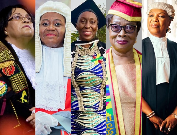 L-R: Joyce Bamford-Addo, Gertrude Torkornoo, Marietta Brew, Sophia Akuffo and Betty Mould-Iddrisu