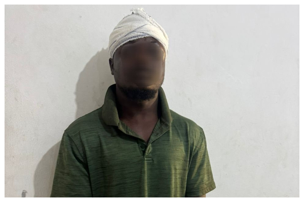 A photo of the suspect, Peter Akakpo