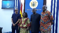Mustapha Abdul-Hamid, Chief of Staff, Oppong Nkrumah and Fritz Baffour at the opening ceremony