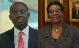 Prof. Richard Frimpong Oppong (L) and Justice Sophia Rosetta Bernasko Essah