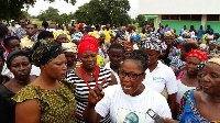 The angry Women demand the removal of the District Chief Executive for Kassena-Nankana West.
