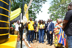 Dignitaries Inspecting The Digital Borehole