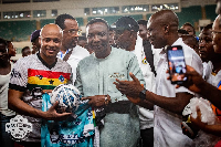 Former Black Stars captain, Andre Dede Ayew (L)
