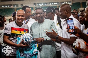 Former Black Stars captain, Andre Dede Ayew (L)