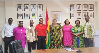 Gizella Tetteh-Agbotui pictured with management of IFMA Ghana