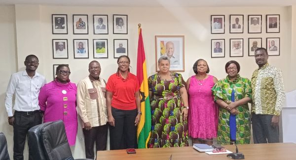 Gizella Tetteh-Agbotui pictured with management of IFMA Ghana