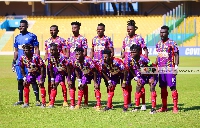 Hearts of oak players in a group photo