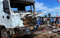 The accident occurred on Tuesday afternoon on the Kumasi-Techiman highway