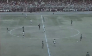 A 1977 picture of a clash between Hearts and Kotoko