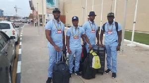 Team Dogboe have left Ghana for the bout on 28th April