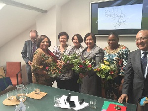 H.E Mrs. Zita Sabah Okaikoi with her colleague African ambassadors