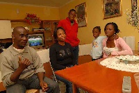 Thomas Barwuah and his family.